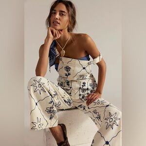 Free People Rising Sun Overalls Current $248 Size XS